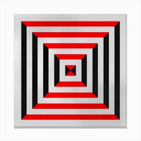 Red And Black Square Canvas Print