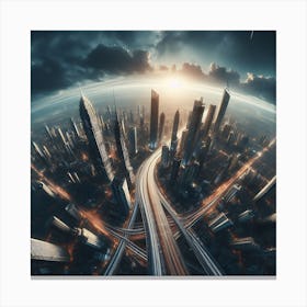 Futuristic Cityscape 2 Canvas Print