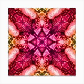 Pink Watercolor Flower Pattern 3 Canvas Print