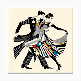 Deco Dancers Canvas Print