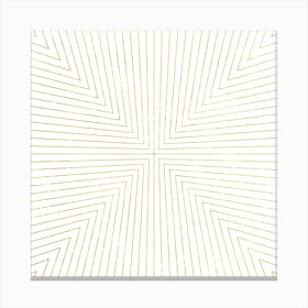 Converge Light Gold Square Canvas Print