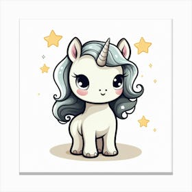 Cute Unicorn 254 Canvas Print