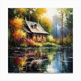 Riverside Radiance: Impressionist Harmonies Canvas Print