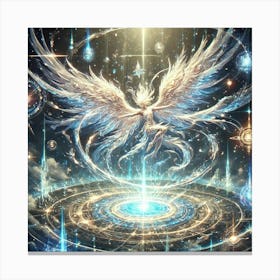 Celestial Seraph Gravity Flux Canvas Print