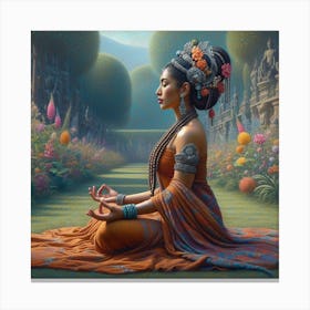 Meditating Woman 6 Canvas Print
