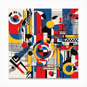 A Bauhausinspired Abstract Composition Featuring Canvas Print