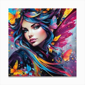 Butterfly Girl 8 Canvas Print