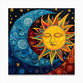 Sun And Moon 6 Canvas Print