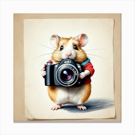 Hamster Photographer 4 Canvas Print