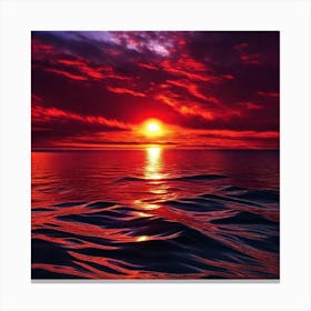 Sunset Over The Ocean 161 Canvas Print