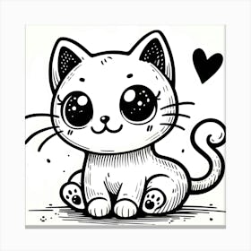 Kawaii Cat 2 Canvas Print