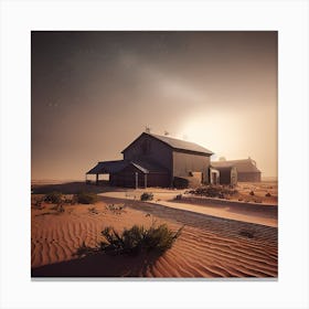 Barn In The Desert Canvas Print