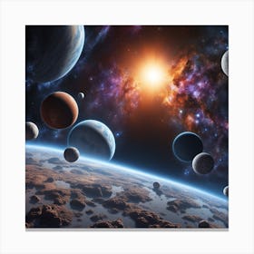 Stunning Deep Space Galaxies And Stars Art Hyperrealistic 556740799 Canvas Print