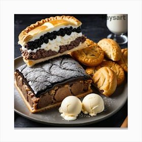 Desserts On A Plate Canvas Print