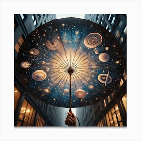 Astronomy Umbrella Canvas Print