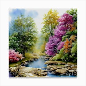 Spring Flowering Trees Canvas Print