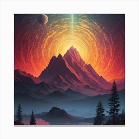 Sunrise In The Mountains Canvas Print