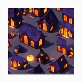 Halloween Houses Canvas Print