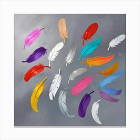 Colorful Feathers Canvas Print