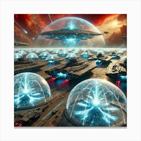 A Sci Fi Depiction Of Maelstrom Class Naval Vessel 1 Canvas Print