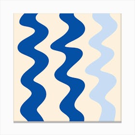Squiggly Lines blue Canvas Print