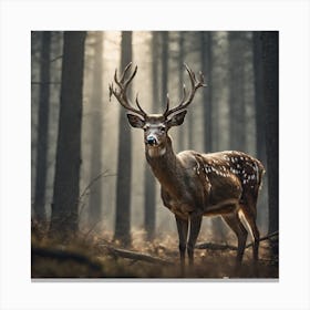 Deer In The Forest 69 Canvas Print