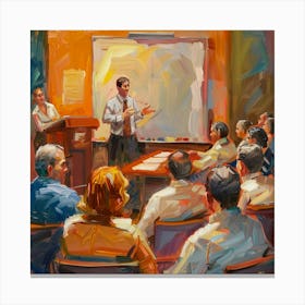 Lecture By Person Canvas Print