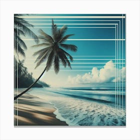 Abstract Beach Canvas Art Canvas Print