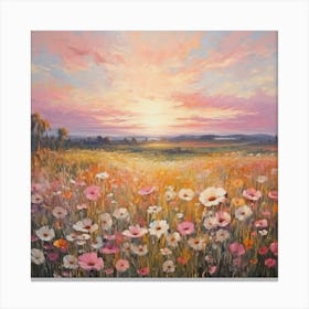 Poppies At Sunset Canvas Print