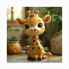 Giraffe Figurine Canvas Print