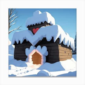 Snow House Canvas Print