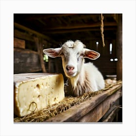 Goat With Cheese Canvas Print