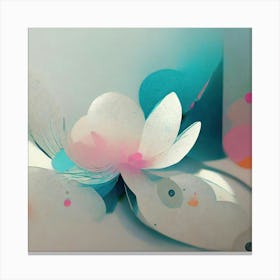 Abstract Minimalist Flowers Canvas Print