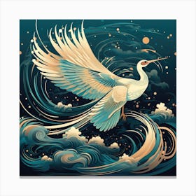 White flying Canvas Print