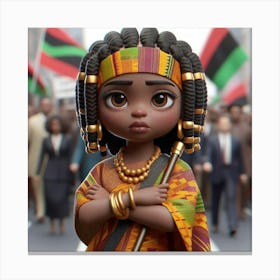 African American Girl Canvas Print