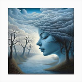 Dreaming Woman Canvas Print