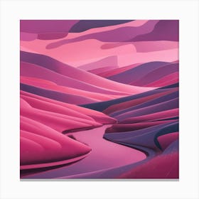 Pink Landscape 7 Canvas Print