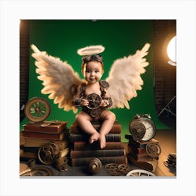 Victorian Cute Baby Angel Canvas Print