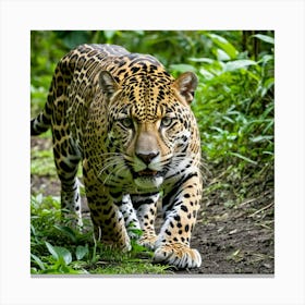 Jaguar In The Jungle 3 Canvas Print