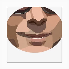 Smiling Man Abstract Canvas Print