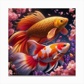 Koi Fishes 1 Canvas Print