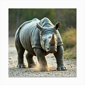 Asm A Rhino Wearing Like A Solider E5147c28 D1b5 47f0 8a4a 93e403457b0a Canvas Print