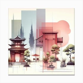 Asian City 1 Canvas Print