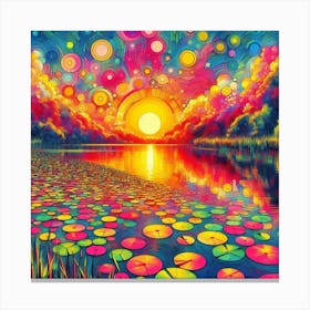 Psychedelic Sunset 1 Canvas Print