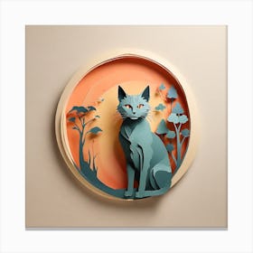 Cat In The Forest Canvas Print