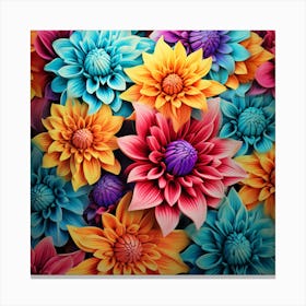 Dahlias 2 Canvas Print