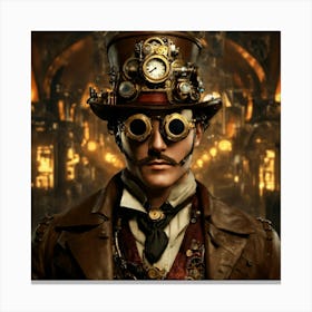 Steampunk Man (2) Canvas Print