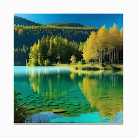 Autumn Lake Canvas Print