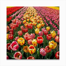 Tulip Field Canvas Print