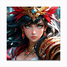 Default A Gracefully Fierce Anime Warrior Princess Her Intrica 0 (3) Canvas Print